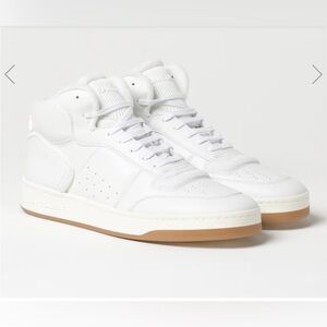 Saint Laurent White High-Top Sneakers SL/80